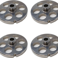Omcan - #22 (18 mm) European-Style Stainless Steel with Hub Meat Grinder Plate, Pack of 4 - 11205