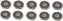 Omcan - #22 (3 mm) Carbon Steel Hubless Meat Grinder Plate, Pack of 5 - 11245