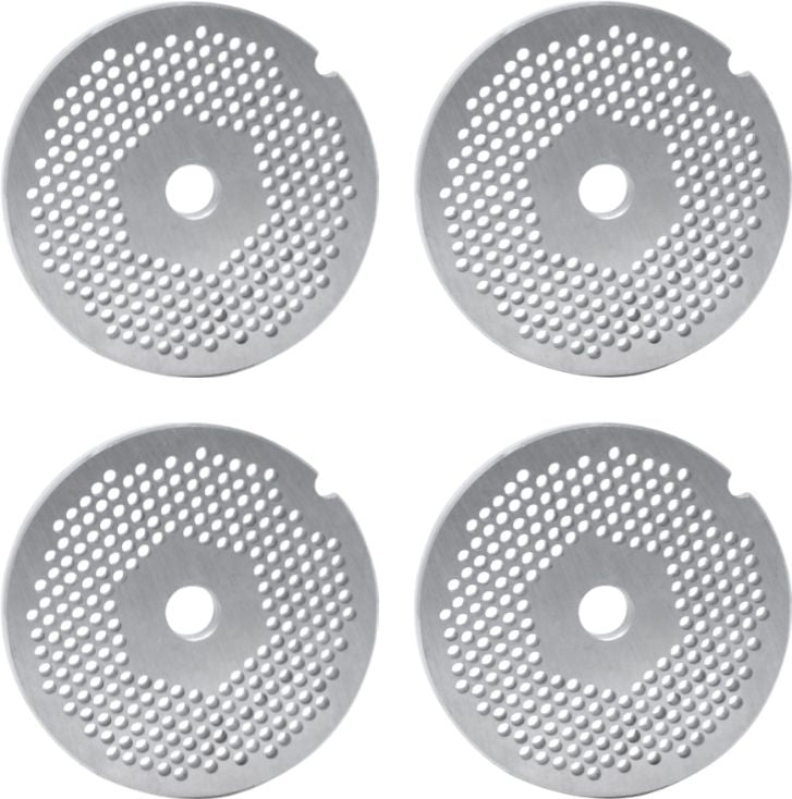 Omcan - #22 (3.2 mm) European-Style Stainless Steel Hubless Meat Grinder Plate, Pack of 3 - 11220