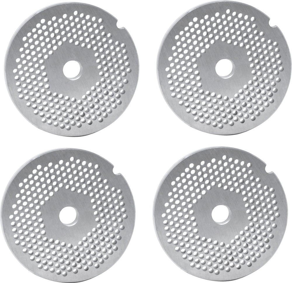 Omcan - #22 (3.2 mm) Stainless Steel Meat Grinder Plate with Hub, Pack of 2 - 40306