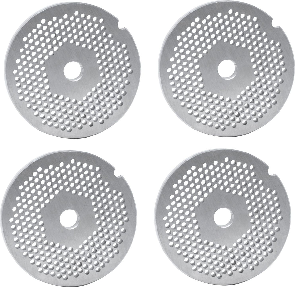 Omcan - #22 (3.2 mm) Stainless Steel Meat Grinder Plate with Hub, Pack of 2 - 40306