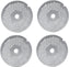 Omcan - #22 (3.2 mm) Stainless Steel Meat Grinder Plate with Hub, Pack of 2 - 40306