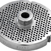 Omcan - #22 (3.2 mm) Stainless Steel Meat Grinder Plate with Hub, Pack of 4 - 40306