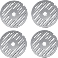 Omcan - #22 (3.2 mm) Stainless Steel Meat Grinder Plate with Hub, Pack of 4 - 40306