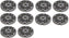 Omcan - #22 (3.5 mm) Carbon Steel Hubless Meat Grinder Plate, Pack of 5 - 11246