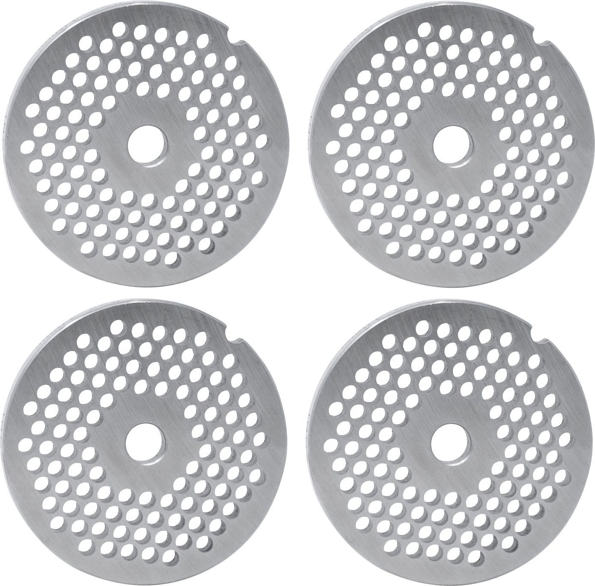 Omcan - #22 (4.8 mm) European-Style Stainless Steel Hubless Meat Grinder Plate, Pack of 3 - 11221