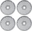 Omcan - #22 (4.8 mm) European-Style Stainless Steel Hubless Meat Grinder Plate, Pack of 3 - 11221