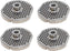 Omcan - #22 (4.8 mm) Stainless Steel Meat Grinder Plate with Hub & Flat Sides, Pack of 2 - 45275