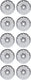 Omcan - #22 (6 mm) Carbon Steel Hubless Meat Grinder Plate, Pack of 5 - 11248