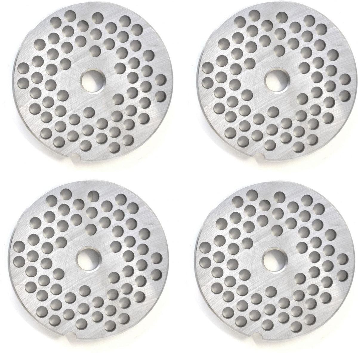 Omcan - #22 (6 mm) European-Style Stainless Steel Hubless Meat Grinder Plate, Pack of 3 - 11222
