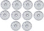 Omcan - #22 (8 mm) Carbon Steel Hubless Meat Grinder Plate, Pack of 5 - 11249
