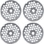 Omcan - #22 (8 mm) European-Style Stainless Steel Hubless Meat Grinder Plate, Pack of 3 - 11223