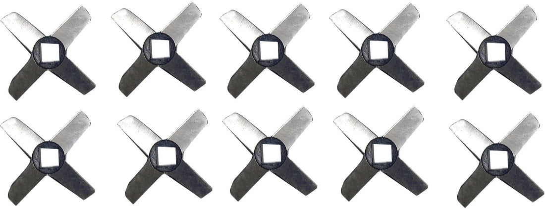 Omcan - #22 Carbon Steel Meat Grinder Knife, Pack of 10 - 11072