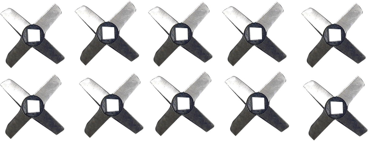 Omcan - #22 Carbon Steel Meat Grinder Knife, Pack of 10 - 11072
