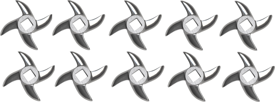 Omcan - #22 European-Style Meat Grinder Knife, Pack of 10 - 11078