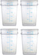 Omcan - 22 QT Clear Square Food Storage Container, Pack of 3 - 80182
