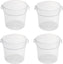 Omcan - 22 QT Polycarbonate Round Food Storage Container, Pack of 3 - 80200