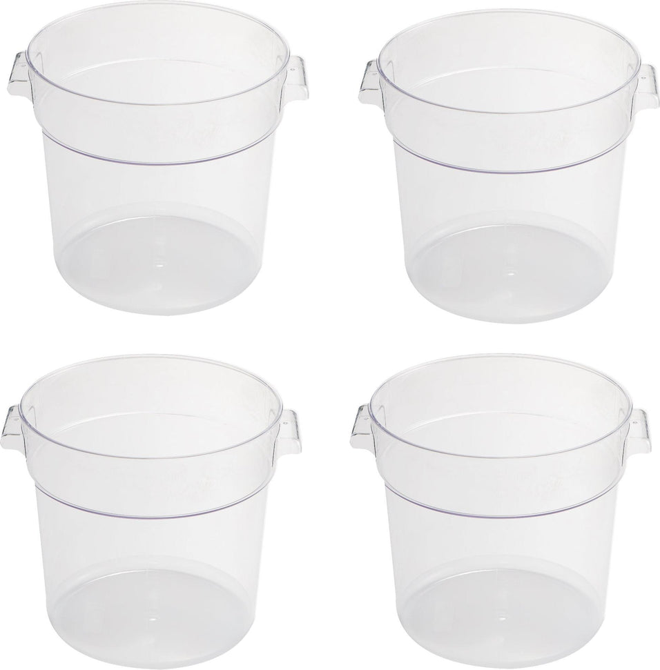 Omcan - 22 QT Polycarbonate Round Food Storage Container, Pack of 4 - 80200