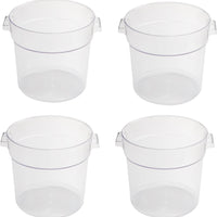 Omcan - 22 QT Polycarbonate Round Food Storage Container, Pack of 4 - 80200