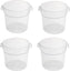Omcan - 22 QT Polycarbonate Round Food Storage Container, Pack of 4 - 80200