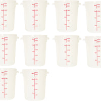 Omcan - 22 QT Translucent Polypropylene Round Food Storage Container, Pack of 10 - 80236