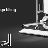 Omcan - 22 lb Stainless Steel Vertical Manual Sausage Stuffer - 47499