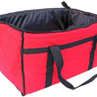 Omcan - 22" x 13.9" x 13" Red Insulated Delivery Bag, Pack of 5 - 80948