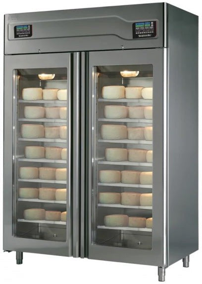 Omcan - 220lb + 220 lb Twin Affinacheese Stainless Steel Cheese Drying Cabinet - 45520