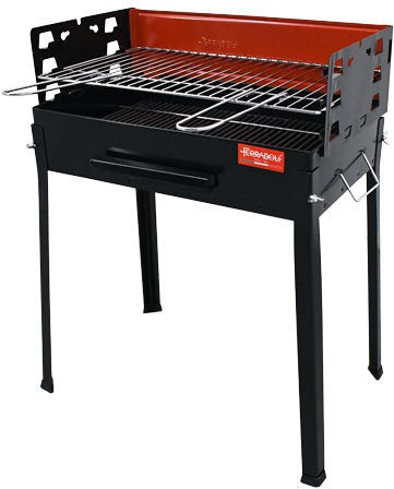 Omcan - 22.4" x 14.2" x 26.8" Painted Steel Charcoal BBQ Grill - 47309