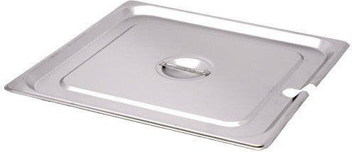 Omcan - 2/3-Size Slotted Stainless Steel Steam Table Pan Cover, Pack of 10 - 80619