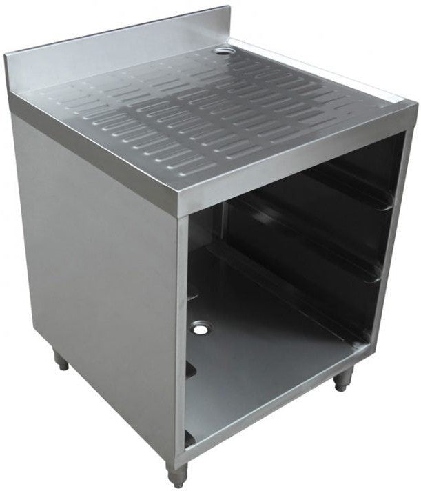 Omcan - 23" x 24" x 33" Stainless Steel 18 Gauge Corrugated Top Glass Rack Storage Unit - 44596