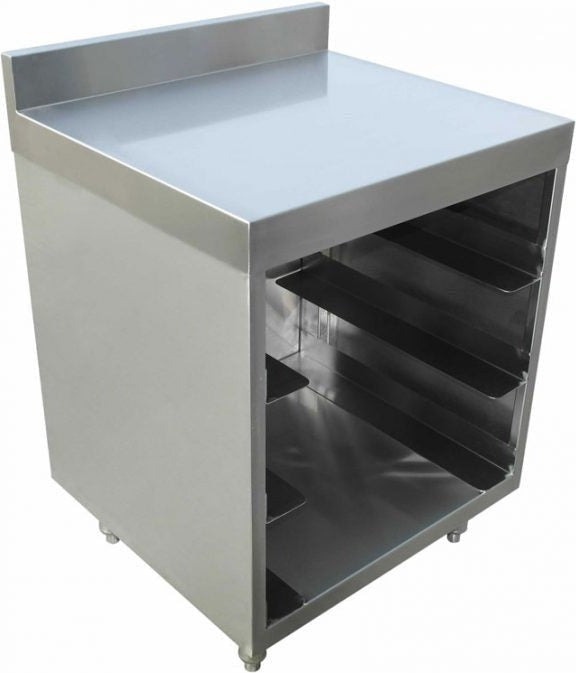 Omcan - 23" x 24" x 33" Stainless Steel 18 Gauge Flat Top Glass Rack Storage - 44595