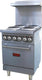 Omcan - 24” Commercial 1 Ph Electric Range with 4 Burners and Standard Oven - 49169