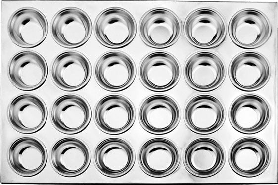 Omcan - 24 Cup Aluminium Muffin Pan, Pack of 3 - 80629