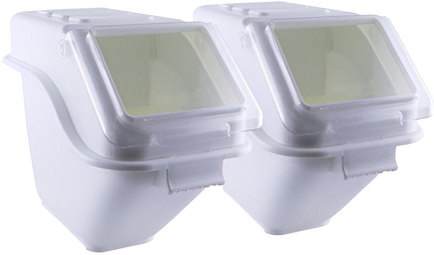 Omcan - 24 Liters (6.3 Gallon) Shelf Ingredient Bin with Scoop, Pack of 2 - 80988