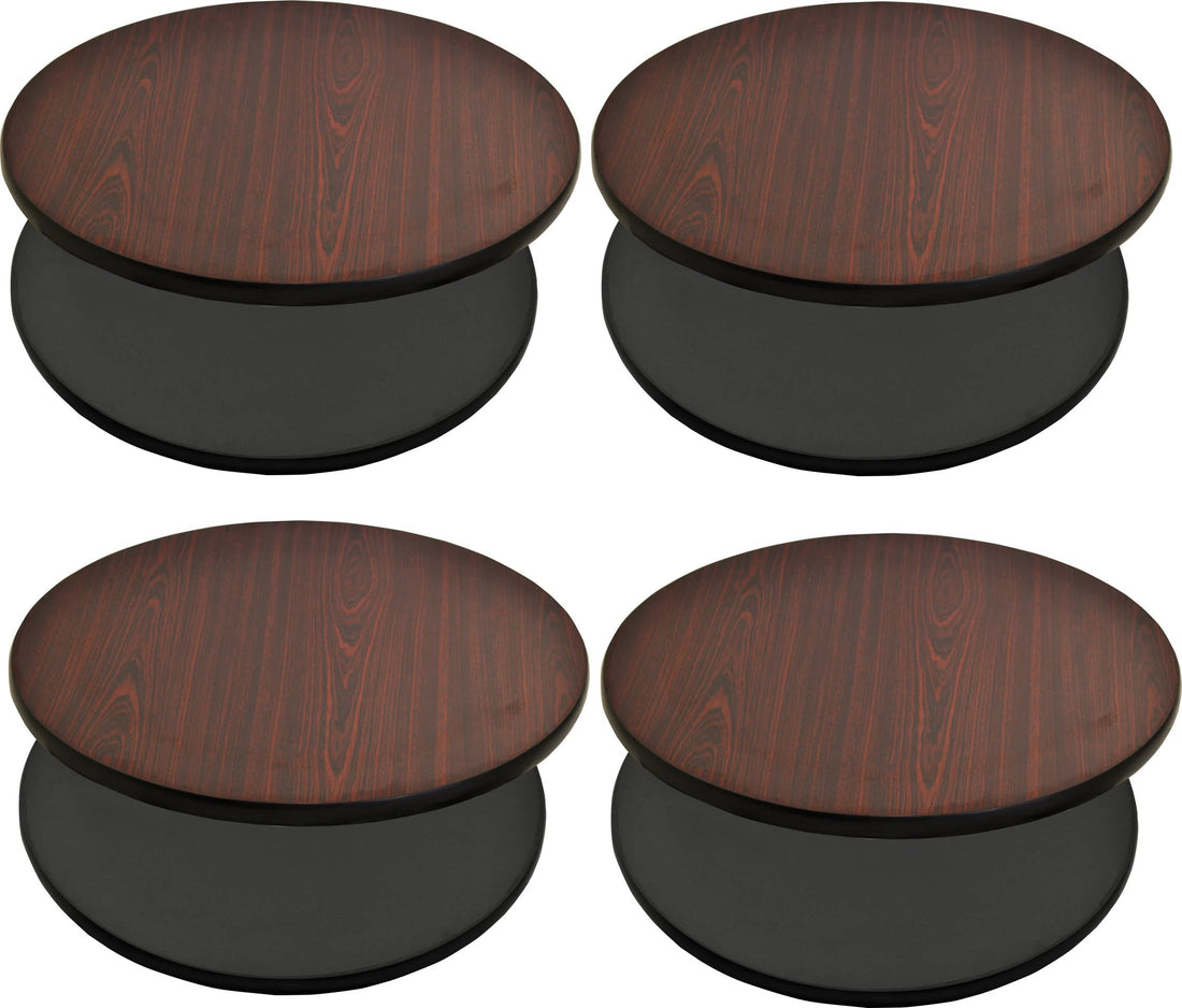 Omcan - 24" Mahogany/Black Round Table Top, Pack of 3 - 43176