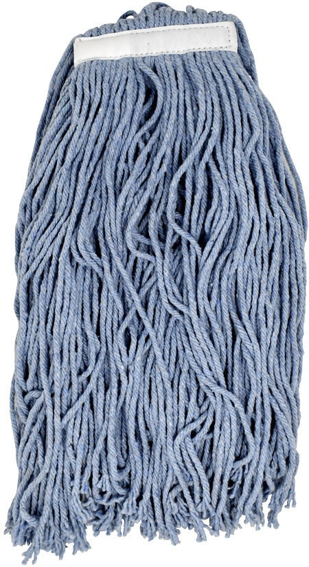 Omcan - 24 Oz Blue Yarn Mop Head With Cut End, Pack of 30 - 80871