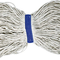 Omcan - 24 Oz White Yarn Mop Head With Loop End, Pack of 20 - 80869