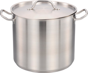 Omcan - 24 QT Stainless Steel Stock Pot with Cover - 80441