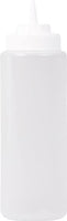 Omcan - 24 oz Clear Condiment Squeeze Bottles, Pack of 40 - 40473