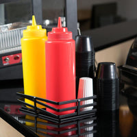 Omcan - 24 oz Red Condiment Squeeze Bottles, Pack of 40 - 40472