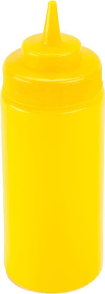 Omcan - 24 oz Yellow Condiment Squeeze Bottles, Pack of 40 - 40471