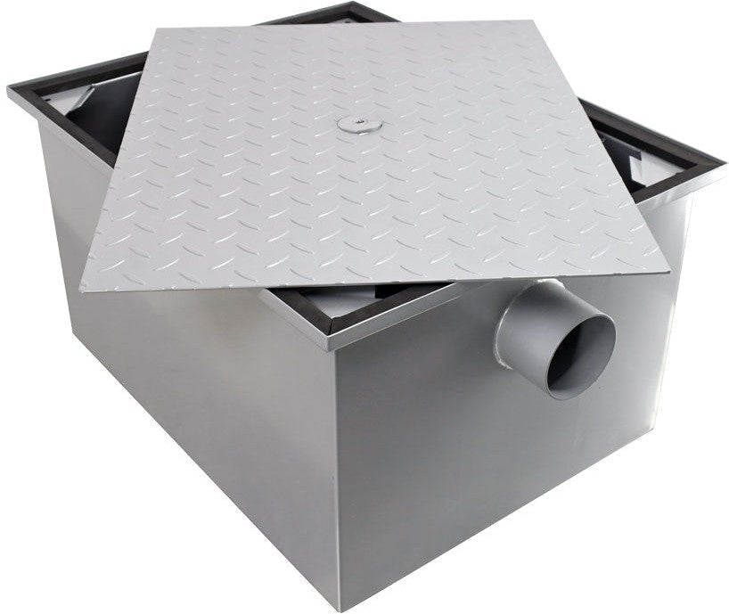 Omcan - 24" x 18.9" x 13" Grease Trap Steel With Capacity 40lbs - 46517