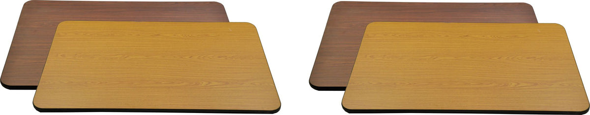 Omcan - 24" x 24" Oak/Walnut Square Table Top, Pack of 3 - 43159