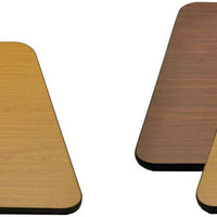 Omcan - 24" x 24" Oak/Walnut Square Table Top, Pack of 4 - 43159