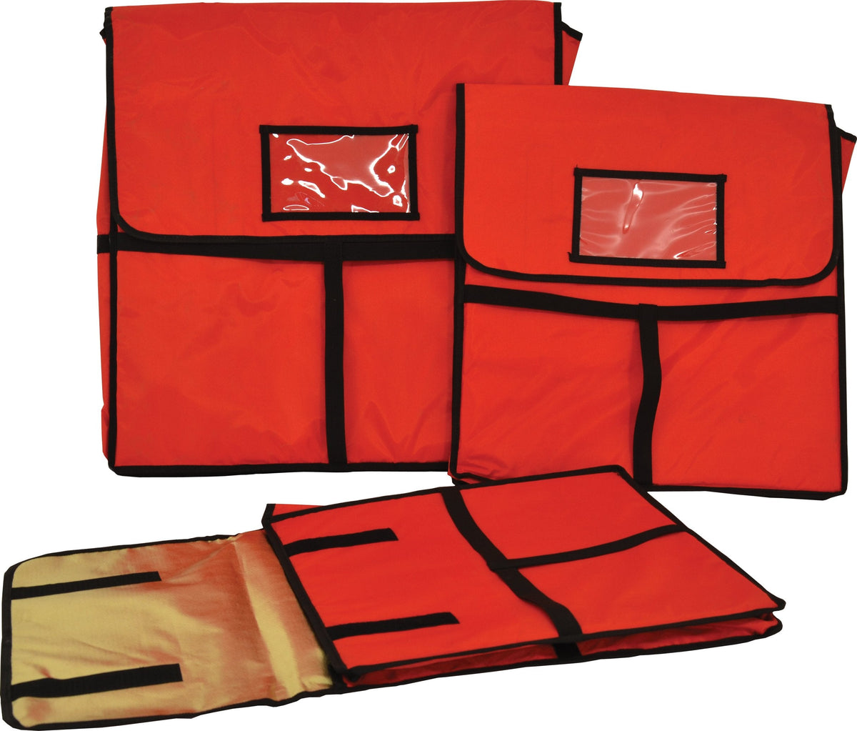 Omcan - 24" x 24" Pizza Delivery Bag with Top Handle, Pack of 4 - 28354