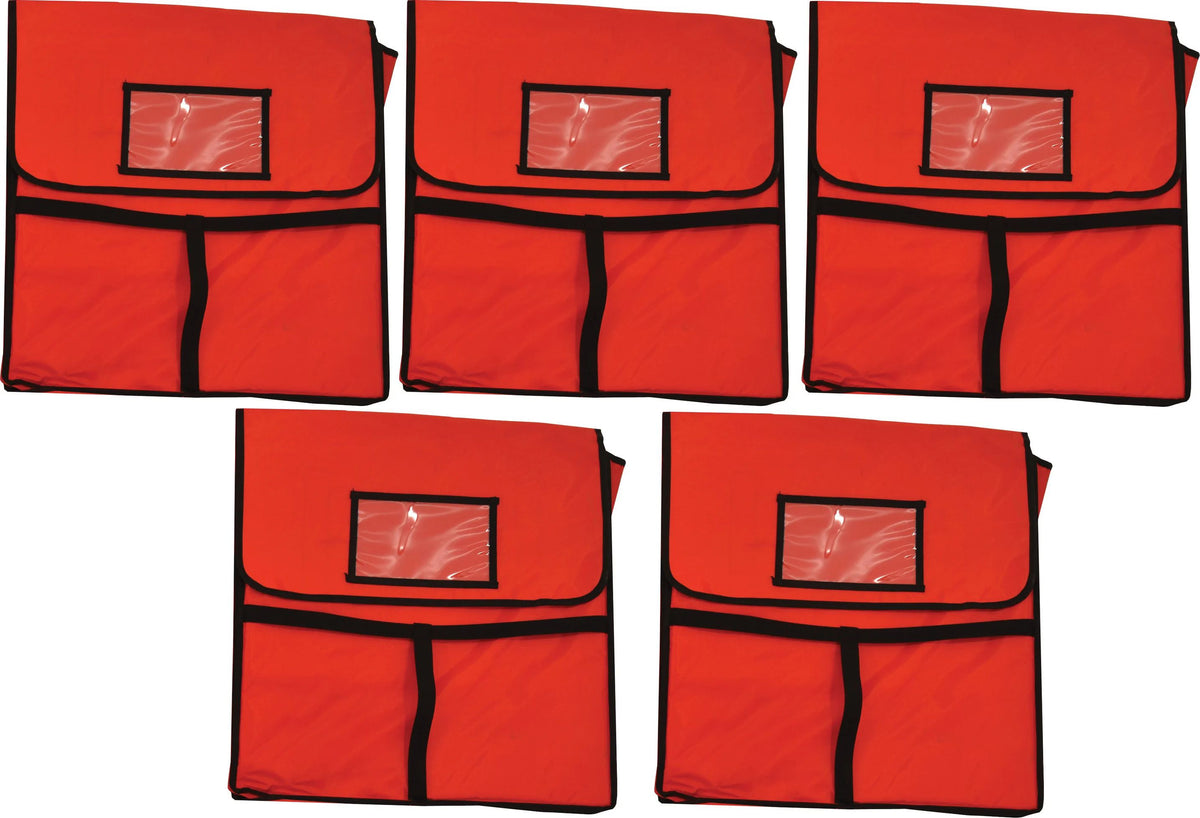 Omcan - 24" x 24" Pizza Delivery Bag with Top Handle, Pack of 4 - 28354