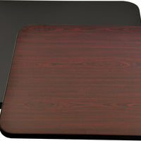 Omcan - 24" x 30" Mahogany/Black Rectangular Table Top, Pack of 2 - 43170