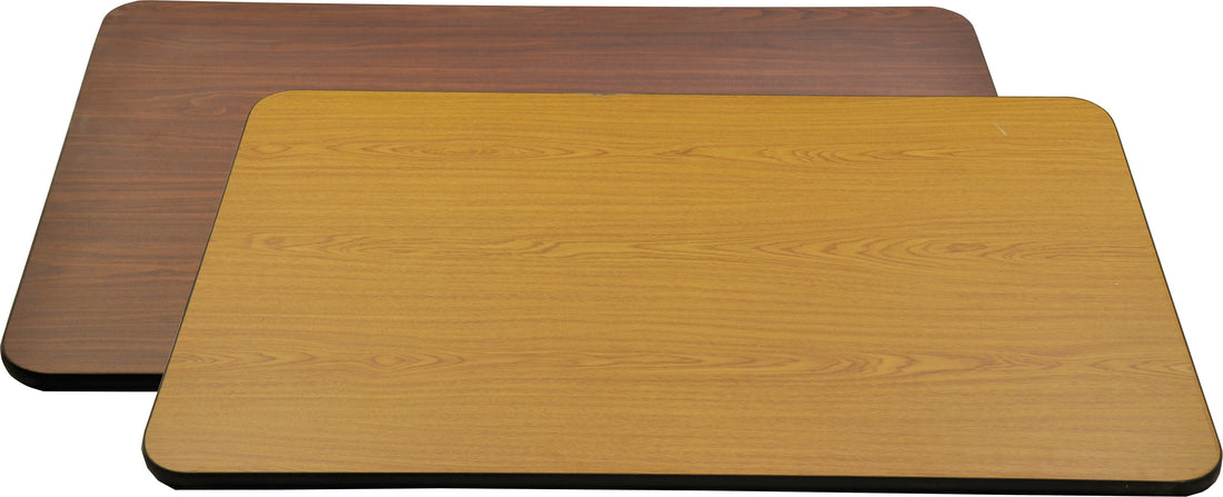 Omcan - 24" x 30" Oak/Walnut Rectangular Table Top, Pack of 3 - 43160