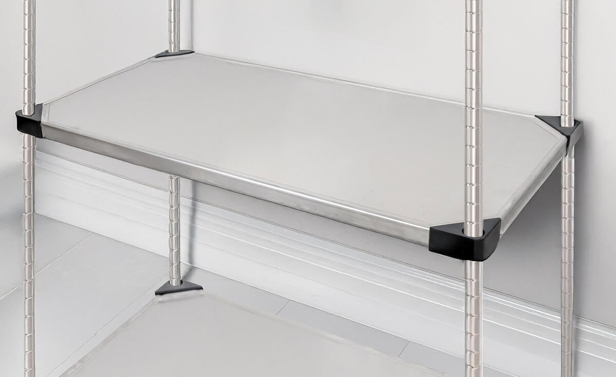 Omcan - 24″ x 36″ Stainless Steel Solid Shelf for Chrome Racks - 49137